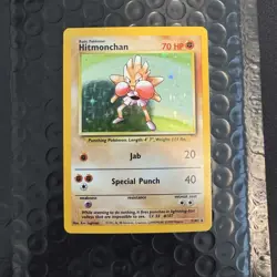 Pokemon Hitmonchan 7/102 Base Set Holo Rare Card 1999 English 70 HP - Image 1