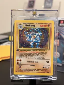 Pokemon TCG Machamp Holo Rare 1st Edition Super Clean! 🔥 - Image 1