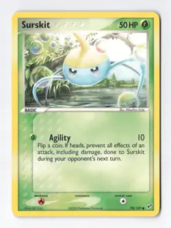 Surskit 78/107 Regular Common EX Deoxys Series Vintage Pokemon TCG Card NM - Image 1