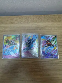 Pokemon TCG First Partner Illustration Collection Series 1 Gen 7 Starters Set - Image 1