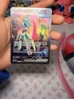 Pokemon Iron Valiant ex Paradox Rift Special Illustration Rare Holo 249/182 - Image 1