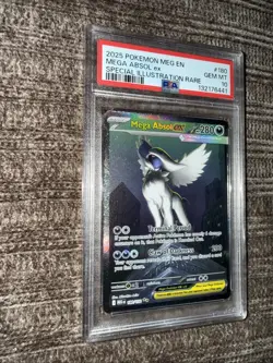 2025 Pokemon Mega Evolution #180/132 Mega Absol Ex Spec Illustration Rare PSA 10 - Image 2