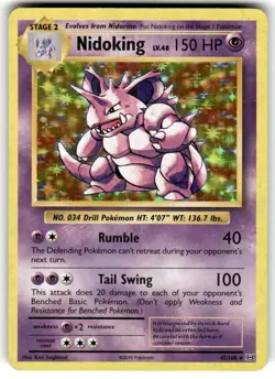 Nidoking Rare Reverse Holo XY - Evolutions 45/108 MP Pokemon TCG - Image 1