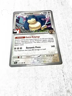 Hop's Snorlax 117/159 R Prize Pack Series Cards Pokemon NM - Image 1