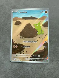 Larvitar 203/197 Illustration Rare Pokemon Card Obsidian Flames SV3 NM/M - Image 1