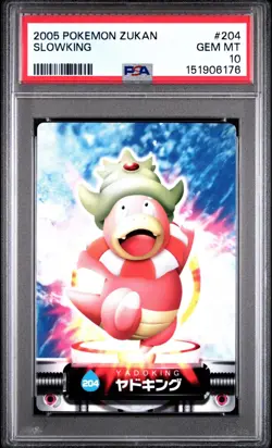 PSA 10 2026 CERT POP 3 SLOWKING 2005 CARDDASS POKEMON ZUKAN CARD #204 - Image 1