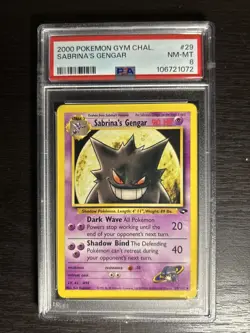 Pokemon PSA 8 NM-MINT 2000 Sabrina's Gengar 29/132 Gym Challenge Rare Card - Image 1