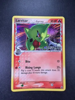 2005 Pokemon Larvitar EX Delta Species 73/113 Reverse Holo Stamped - Image 1