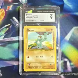 CGC MINT 9, Machop Pokemon (2000) Base Set 2 - 78/130 - Image 1