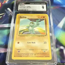 CGC MINT 9, Machop Pokemon (2000) Base Set 2 - 78/130 - Image 4