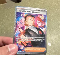 Pokemon Team Rocket's Giovanni Trainer Full Art Holo SV10 238/182 SIR English - Image 1