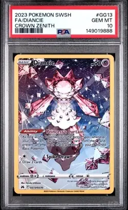 DIANCIE #GG13 PSA 10 • 2023 POKEMON SWORD & SHIELD CROWN ZENITH FULL ART - Image 1