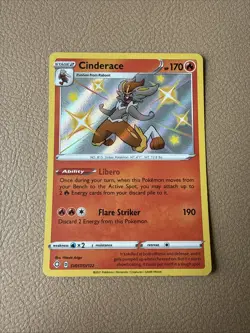Cinderace SV017/SV122 Shiny Holo Rare - Pokemon Shining Fates: Shiny Vault - Image 1
