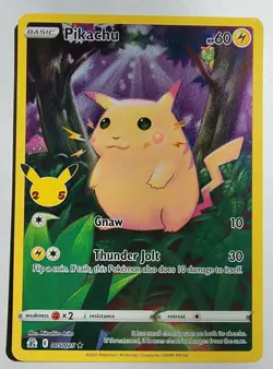 Pikachu 2021 Pokemon Celebrations FULL ART #005 - 25th Anniversary - NRMT-MINT!! - Image 1