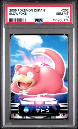 PSA 10 2026 CERT POP 5 SLOWPOKE 2005 CARDDASS POKEMON ZUKAN CARD #202 - Image 1