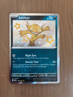 Sableye Shiny Rare SV: Paldean Fates 184/091 Pokemon Card Baby - Image 1