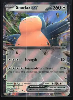 Snorlax ex 076/131 Holo Prismatic Evolutions Pokemon Near Mint - Image 1