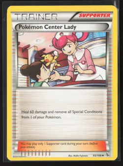 Pokemon Center Lady 93/106 Uncommon Flashfire Pokemon Lightly Played - Image 1