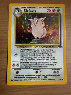 Pokemon Clefable 1/64 Holo Jungle Set – Lightly Played (LP) – Vintage WOTC 1999 - Image 2