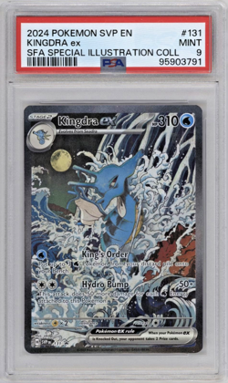 2024 POKEMON SVP EN-SV BLACK STAR PROMO 131 KINGDRA EX SHROUDED FABLE SIR PSA 9 - Image 1