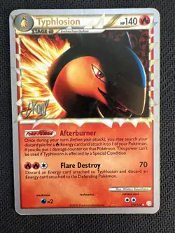 Pokemon TYPHLOSION PRIME Card 110/123 Rare 2011 World Championships LP Regular - Image 1