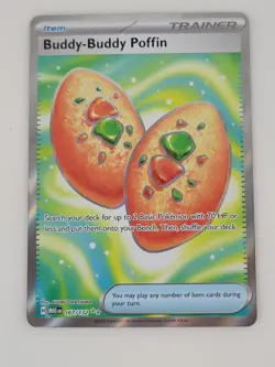Pokemon TCG Buddy-Buddy Poffin 167/132 Me01 Ultra Rare Holo Trainer - Image 1