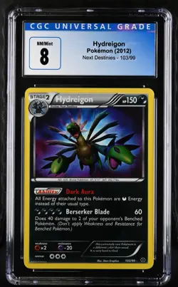 CGC 8 Pokemon Next Destinies Hydreigon Rare #103 Holo 2012 MINT - Image 1