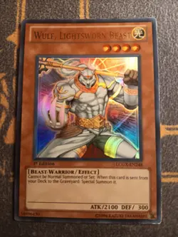 1x Wulf, Lightsworn Beast LCGX-EN248 Ultra Rare First Edition Played - Image 1