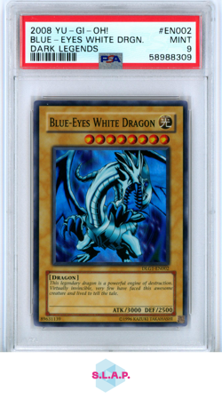 BLUE-EYES WHITE DRGN. DARK LEGENDS YU-GI-OH! DARK LEGENDS 2008 EN002 PSA 9 - Image 1