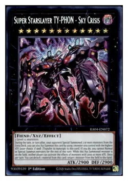 Yugioh - Super Starslayer Ty-phon - Sky Crisis Secret Rare RA04-EN072 NM - Image 1