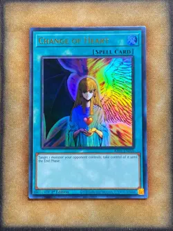Yugioh Change of Heart RA01-EN050 Ultra Rare 1st Ed NM - Image 1