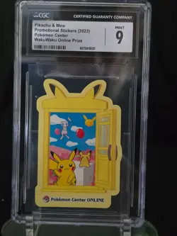 Pikachu & Mew 2023 Pokemon Promotional Stickers Pokemon Center Wakuwaku Online P - Image 1
