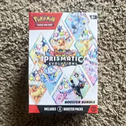 Pokemon TCG Scarlet & Violet Prismatic Evolutions Booster Bundle 6 Packs Eevee - Image 1