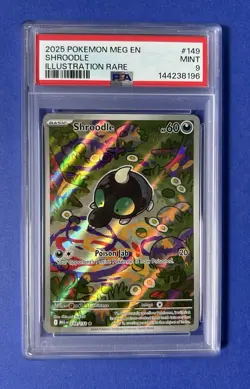 2025 Pokemon MEG EN Shroodle Illustration Rare #149 PSA 9 MINT - Image 1