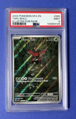 2024 Pokemon SFA EN Tapu Bulu Illustration Rare #065 PSA 9 MINT - Image 1
