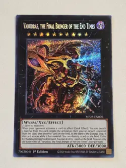 Varudras, the Final Bringer of the End Times MP25-EN070 Secret Rare Yugioh Mint - Image 1