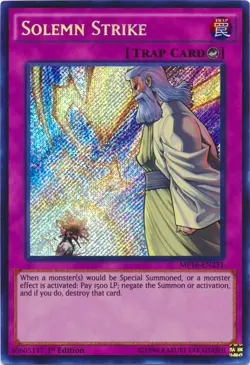 Yugioh! LP Solemn Strike - MP16-EN231 - Secret Rare - 1st Edition Lightly Played - Image 1