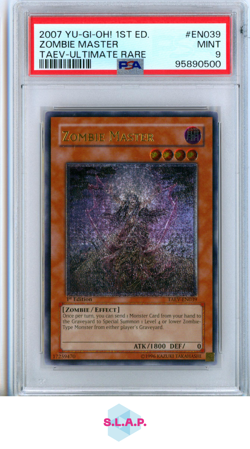 ZOMBIE MASTER TAEV-ULTIMATE RARE YU-GI-OH! TAEV-TACTICAL EVO 2007 EN039 PSA 9 - Image 1