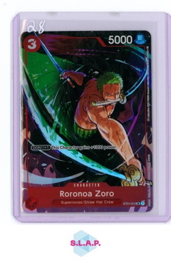 RORONOA ZORO ONE PIECE 13 2023 UNNUMBERED PROMOS HOLO ENGLISCH - Image 1