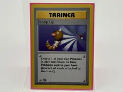 Pokemon Card 1st Edition Scoop Up 78/102 Base Set Shadowless Rare Trainer WOTC - Image 1