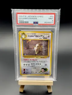 PSA 9 Giovanni’s Persian Holo 1999 Japanese Gym 2 #53 Pokemon Card - Image 1