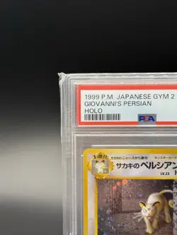 PSA 9 Giovanni’s Persian Holo 1999 Japanese Gym 2 #53 Pokemon Card - Image 3