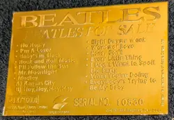 THE BEATLES 23k GOLD TRADING CARD FOR SALE ALBUM COVER LP 60s Retro Liverpool UK - Image 3