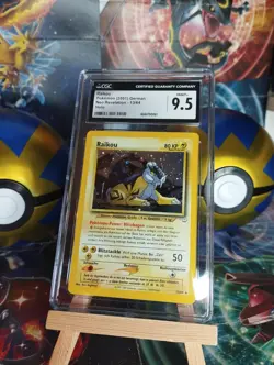 Pokemon Karte Raikou Neo Revelation 13/64 Holo WOTC DE Deutsch PSA CGC 9.5 Swirl - Image 1