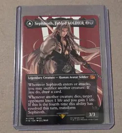 Magic the Gathering Final Fantasy Sephiroth, Fabled SOLDIER full art #382 - Image 1