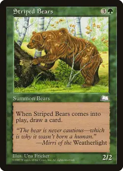 Striped Bears NonFoil Weatherlight 140 NM MTG - Image 1