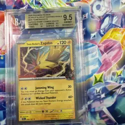 Pokemon TCG Team Rockets Zapdos Promo Card GameStop Exclusive, 070/182, BGS 9.5 - Image 1