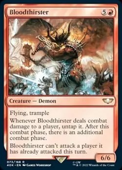 [1x] Bloodthirster - Near Mint, English - Warhammer 40,000 Commander MTG Magic - Image 1