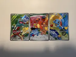 Pokemon First Partner Illustration Collection Series 1 Kanto Gen 1 Starters Set - Image 1