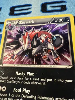 Zoroark Rare Holographic Black And White Set Promo Pokemon Card BW09 (2011) - Image 2